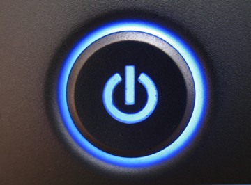 This photo of the universal "power button" is familiar to all users of consumer electronics and computers.  Photo courtesy of Mexican photographer Gabriel Del Castillo.